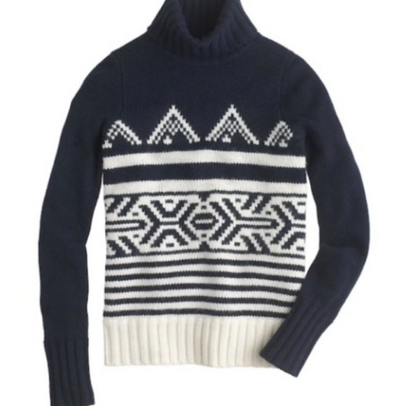 J. Crew Alpine Turtleneck Sweater Navy - Picture 3 of 9